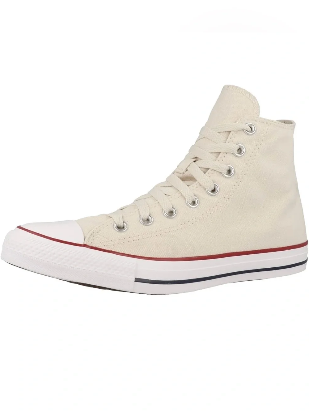 Converse High Top Sneakers in Cream with Navy Star